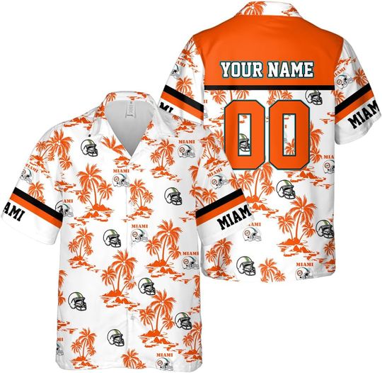 Discover Personalized Miami Football Team Dolphins Hawaiian Shirts for Men, Gift for Fan