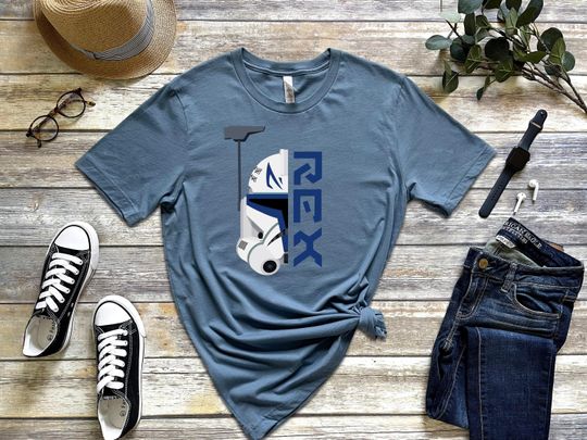 Captain Rex Helmet T-Shirt | Star Wars Clone Wars, 501st Rex, Star Wars Gifts