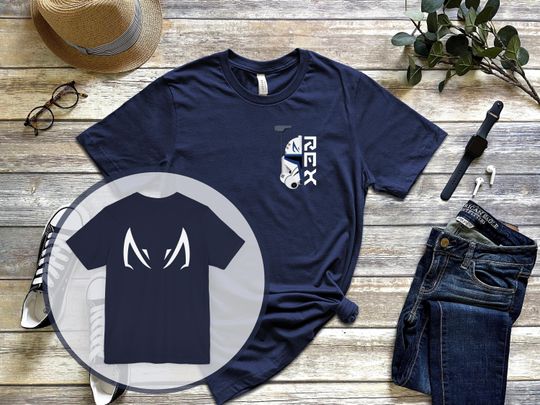 Captain Rex Helmet and Name T-Shirt | Star Wars Clone Wars Gift