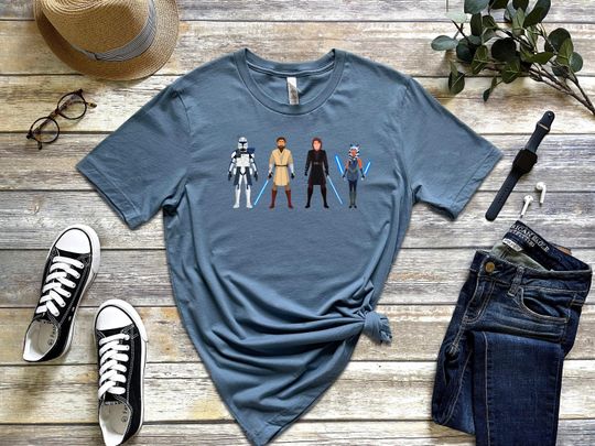 Star Wars T-Shirt Rex Obi-Wan Anakin Ahsoka Skywalker Clone Wars Gifts