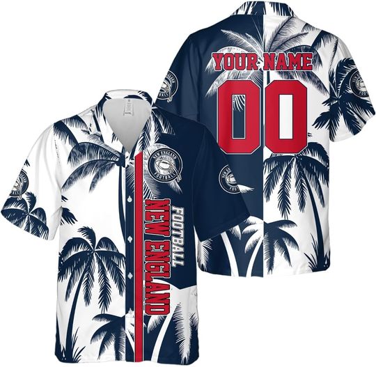 Discover Personalized New England Football Team Patriots Hawaiian Shirts for Men, Gift for Fan