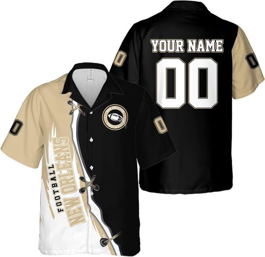 Personalized New Orleans Football Team Saints Hawaiian Shirts for Men, Gift for Fan