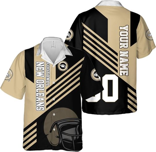Discover Personalized New Orleans Football Team Saints Hawaiian Shirts for Men, Gift for Fan