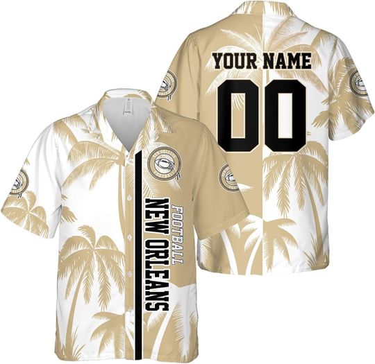 Discover Personalized New Orleans Football Team Saints Hawaiian Shirts for Men, Gift for Fan