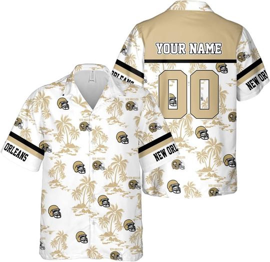 Discover Personalized New Orleans Football Team Saints Hawaiian Shirts for Men, Gift for Fan