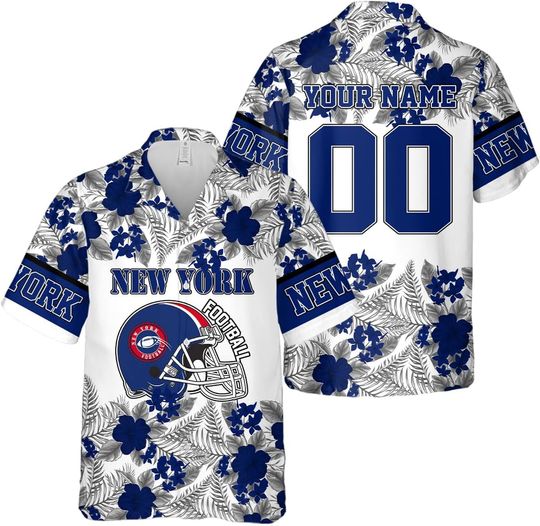 Discover Personalized New York Football Team Giants Hawaiian Shirts for Men, Gift for Fan
