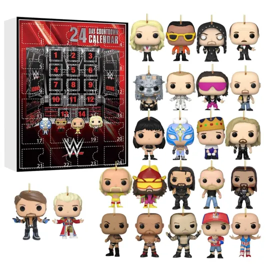 Discover 2025 Wrestling Entertainment 24th Countdown Advent Calendar 24 Days Of Delicate 2D Character Pendant