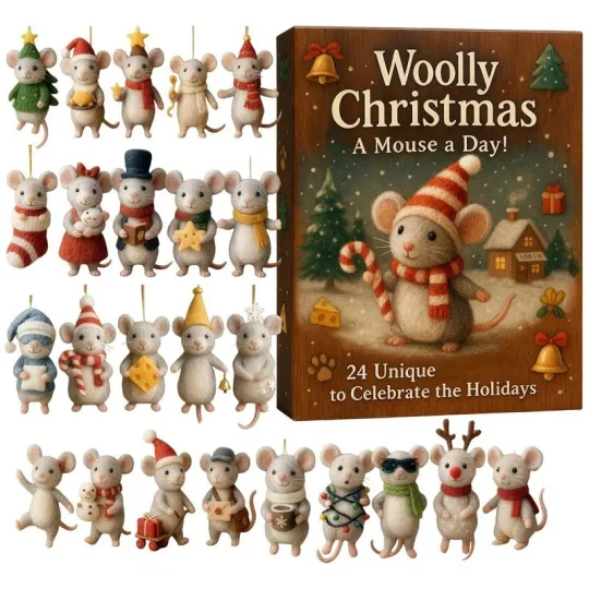 Discover 2025 Mouse Christmas Advent Countdown Calendar 2D Acrylic Cute Decoration