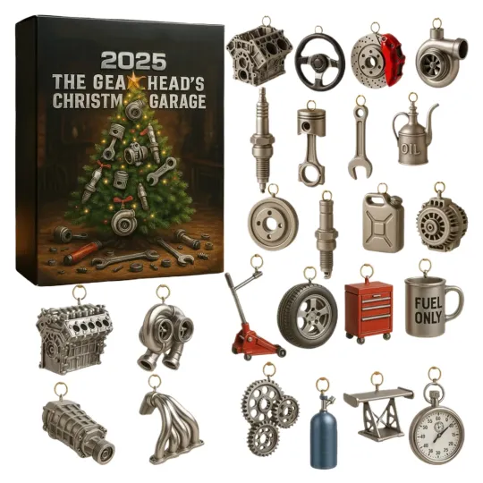 Discover Christmas Advent Calendars 2025 2D Acrylic Auto Part Tools Pendants 24 Days