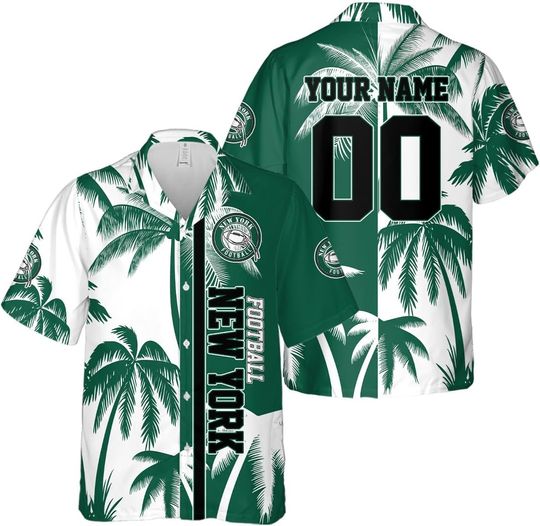 Discover Personalized New York Football Team Jets Hawaiian Shirts for Men, Gift for Fan