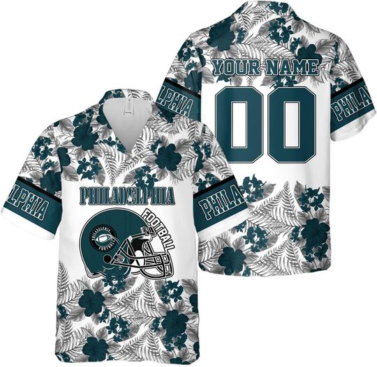 Discover Personalized Philadelphia Football Team Eagles Hawaiian Shirts for Men, Gift for Fan