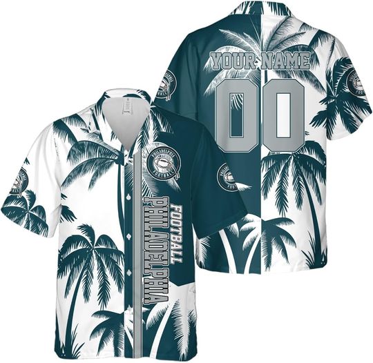 Discover Personalized Philadelphia Football Team Eagles Hawaiian Shirts for Men, Gift for Fan
