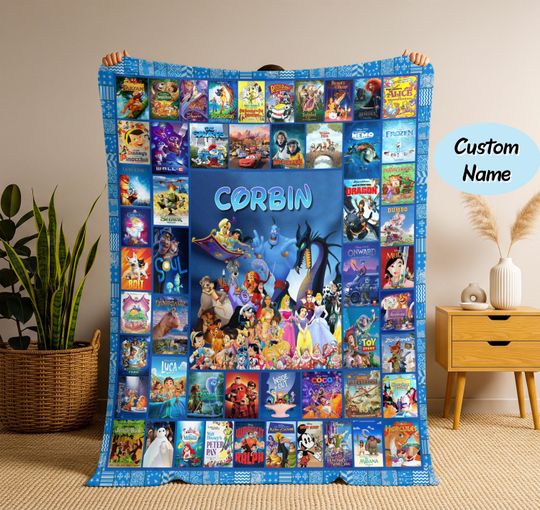 Discover Personalized Disneyland Blanket, Mickey And Friends Movies Blanket, Custom Mickey Minnie And Friends Fleece Blanket Gift , Christmas Gift