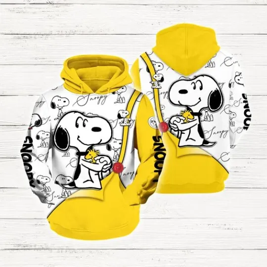 Discover Cartoon Character Fall Snoopy Hoodie All Over Printed 3D Unisex Men Women