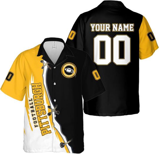 Discover Personalized Pittsburgh Football Team Steeler Hawaiian Shirts for Men, Gift for Fan