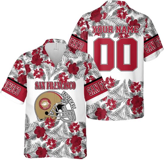 Discover Personalized San Francisco Football Team 49ers Hawaiian Shirts for Men, Gift for Fan