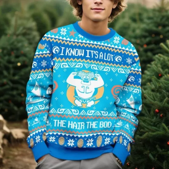 Discover Demi Dad Moana Ugly Christmas Sweater, Just An Ordinary Demi Dad Sweater