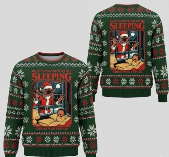 Discover Vintage Creepy Stranger Ugly Christmas Sweater