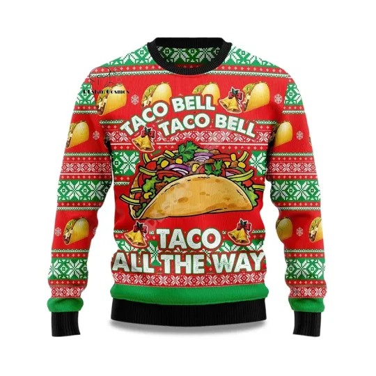 2025 Taco Bell Ugly Christmas Sweater