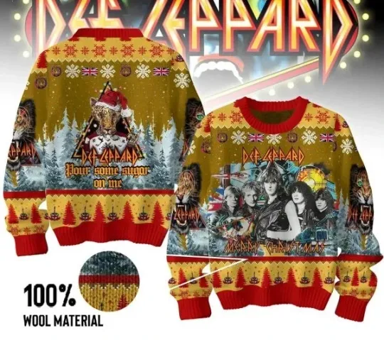 Discover Def Leppard Some Sugar On Me Christmas Ugly Sweater
