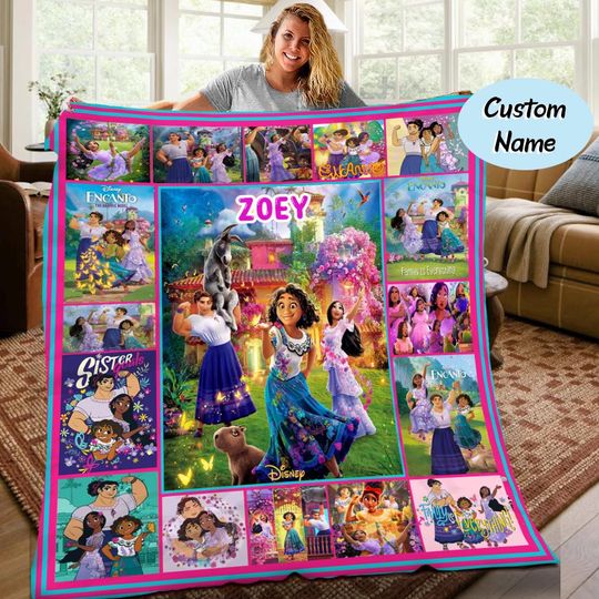 Personalized Encanto Blanket,  Encanto Mirabel, Encanto Movie Gift, Mirabel Madrigal And Isabela Madrigal