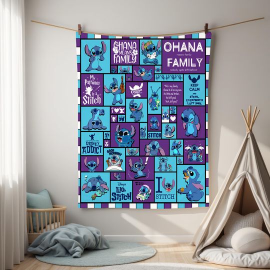 Discover Stitch Blanket, Lilo Stitch Fleece Blanket, Stitch Birthday Gifts, Stitch Christmas Gifts, Baby Shower Gift, Baby Blanket