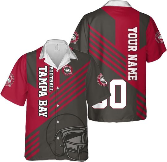 Personalized Tampa Bay Football Team Buccaneers Hawaiian Shirts for Men, Gift for Fan