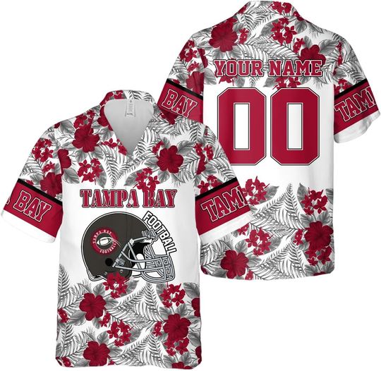 Personalized Tampa Bay Football Team Buccaneers Hawaiian Shirts for Men, Gift for Fan
