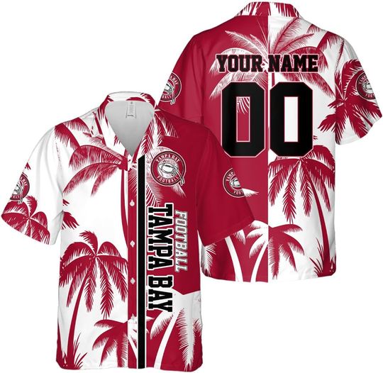 Personalized Tampa Bay Football Team Buccaneers Hawaiian Shirts for Men, Gift for Fan