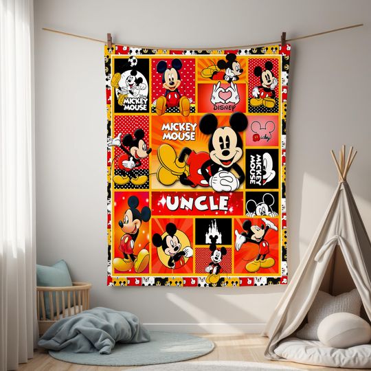 Discover Personalized Mickey Mouse Blanket, Mickey Blanket Mickey Mouse Birthday Gifts Disneyland Mickey Minnie Christmas Gift For Her,Christmas Gift