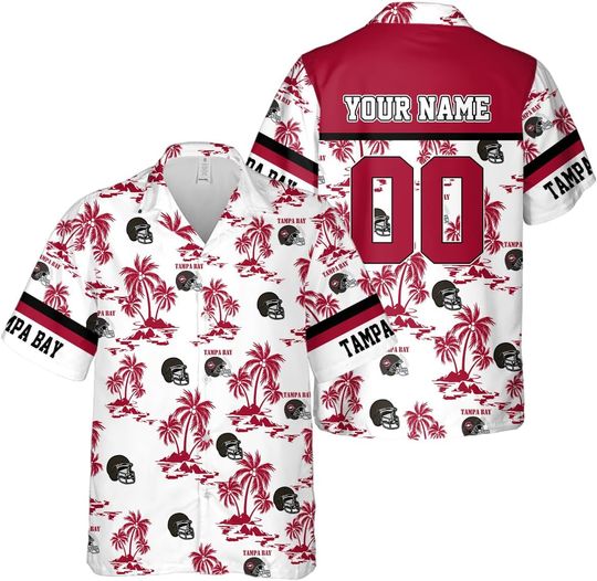 Personalized Tampa Bay Football Team Buccaneers Hawaiian Shirts for Men, Gift for Fan