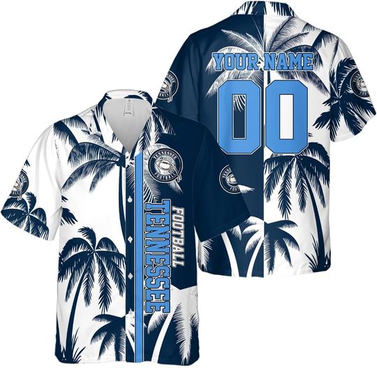 Discover Personalized Tennessee Football Team Titans Hawaiian Shirts for Men, Gift for Fan