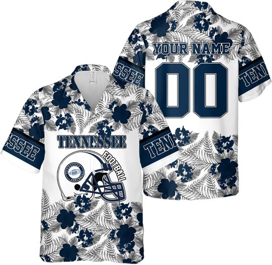 Discover Personalized Tennessee Football Team Titans Hawaiian Shirts for Men, Gift for Fan
