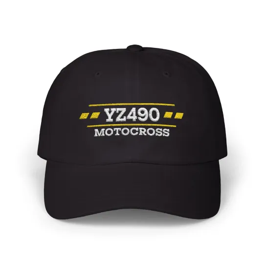 Discover Yamaha YZ490 Motocross Motorcycle Cap - Biker Style Baseball Hat