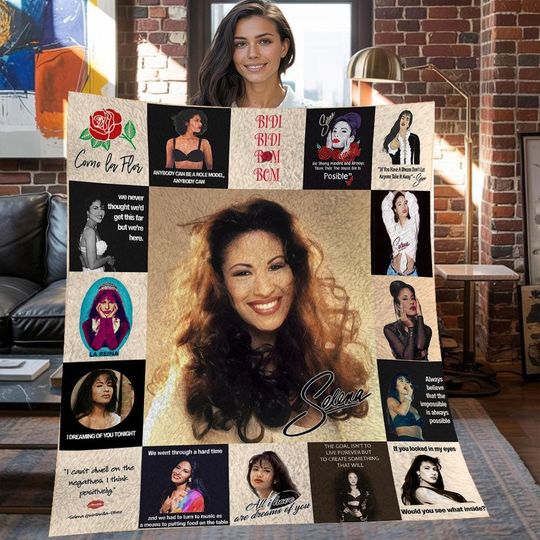 Discover Selena Quintanilla Christmas Fleece Blanket, Selena Quintanilla Vintage Fleece Blanket, Fleece Blanket, Christmas Gifts