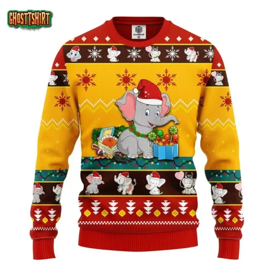 Discover Dumbo The Flying Elephant Merry Xmas Gift Ugly Christmas Sweater