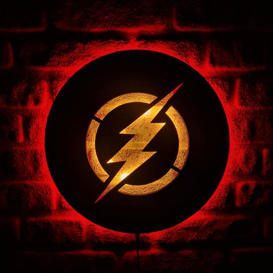 Discover LED Lighted The Flash Sign, Stylish Wall Decor With Lights For Flash Fans, Illuminated Wall Art, Best Gift