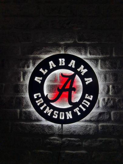 Discover Albm Crimson Tide LED Lighted Sign, Crimson Tide American Football Team Illuminated Sign, Best Gift For Football Lovers, Christmas Gift