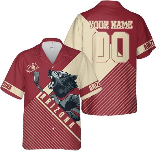 Discover Personalized Arizonna Hockey Team Coyotes Hawaiian Shirts for Men, Gift for Fan