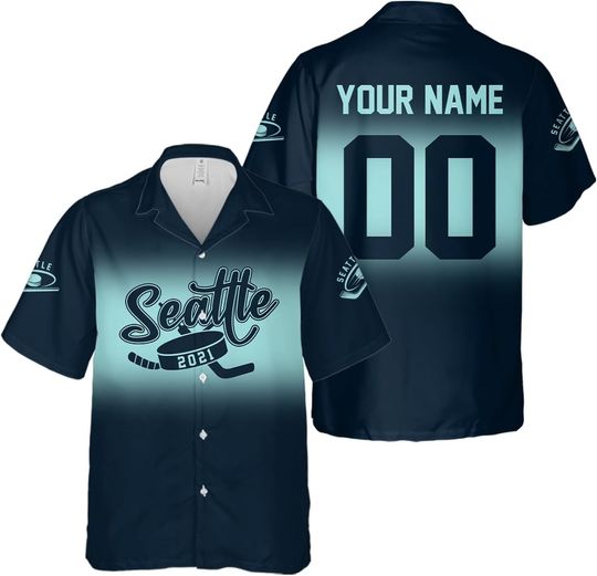 Discover Personalized Seattle Hockey Team Kraken Hawaiian Shirts for Men, Gift for Fan