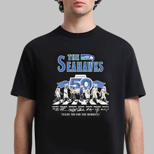 Discover Seattle Seahawks 50th Anniversary 2025 Unisex T-Shirt