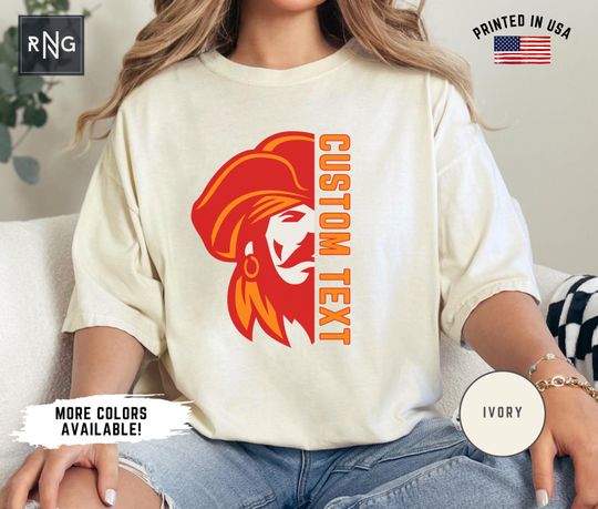 Discover Personalized Buccaneer Sports Shirt, Buccaneer Gameday Shirt, Custom Buccaneer Sports Apparel, Custom Text Sports Team Logo Shirt