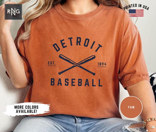 Discover Detroit Baseball Shirt, Tiger Baseball Team Shirt, Retro Detroit Sports Apparel, Tiger Baseball Shirt Fan Gift, Detroit Baseball Fan Gift