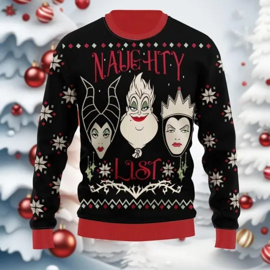 Discover Disney Villains Ugly Christmas Sweater, Pick Your Poison Sweatshirt, Bad Witches