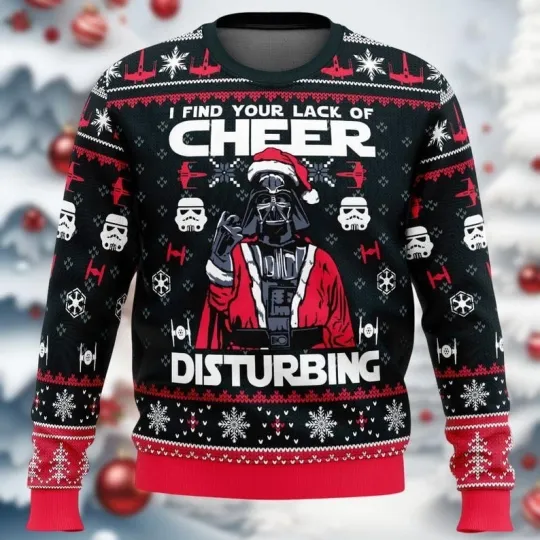 Discover Darth Vader Santa Ugly Christmas Sweater, I Find Your Lack of Cheer Sweater, Dis