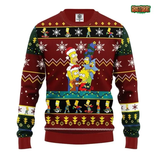 Discover Simpsons Family Ugly Christmas Ugly Sweater