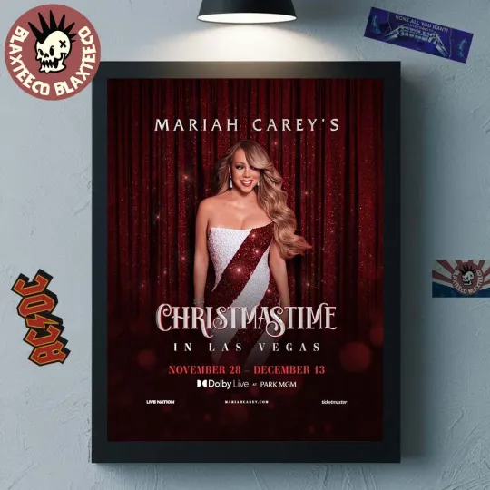 Discover Mariah Carey Christmas Time in Las Vegas Poster Vertical Premium Matte 2025