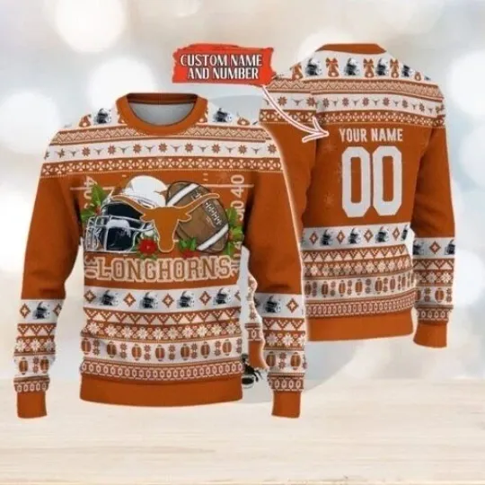 Discover Texas Longhorns Ugly Christmas Sweater Gift For Fan