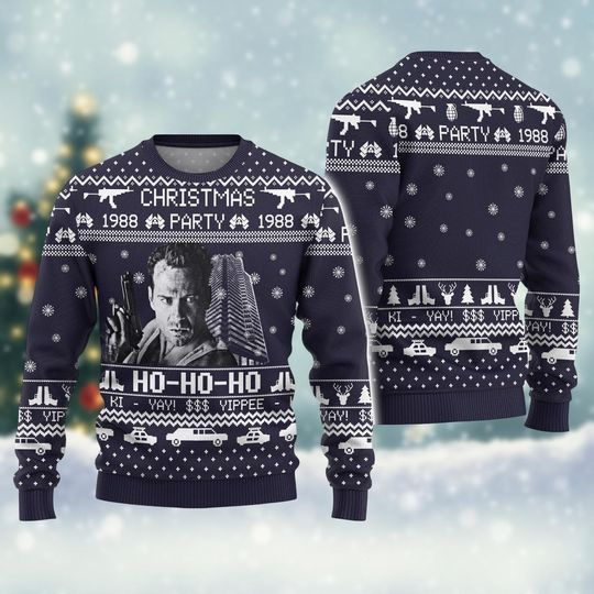 Discover Die Hard Christmas Ugly Sweater, Christmas Party 1988 Sweater, Nakatomi Plaza Christmas Shirt, Movie Xmas Sweater, Holiday Gift For Him