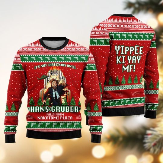 Discover It's Not Christmas Until Fall From Nakatomi Plaza Shirt, Movie Ugly Christmas Sweater, Xmas Sweater, Holiday Gift For Men Women Kid